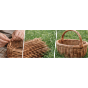 Cosuri impletite din nuiele rachita naturala