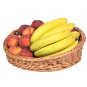 Cos rotund din rachita pentru prezentarea produselor pe mese si rafturi