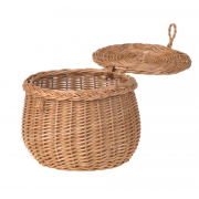 Cos decorativ din rachita cu capac