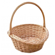Cos rotund impletit din rachita pentru cadouri