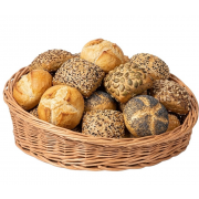 Cos din rachita pentru servirea painii si produselor de patiserie