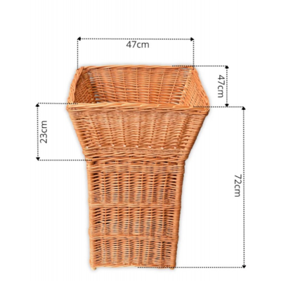 Cos display inalt din rachita naturala pentru retail