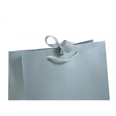 Pungi argintii din carton premium gros pentru cadour mari