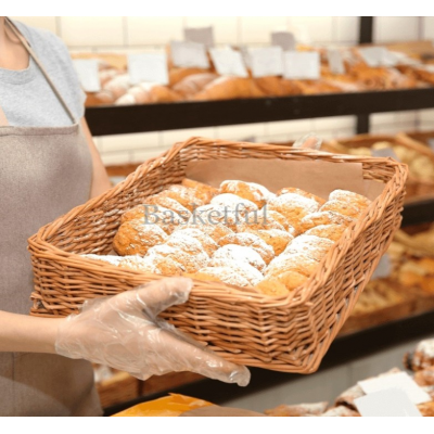 Ladita din rachita pentru prezentarea painii si produselor de patiserie