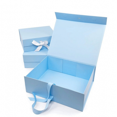 Cutii bleu din carton rigid de cadouri lux