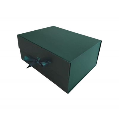 Cutie verde cu fundita cadou premium