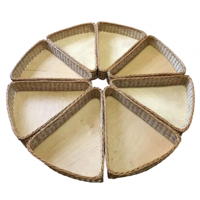 Set 8 Tavi Impletite Display Circular 115cm | Inaltime 10cm