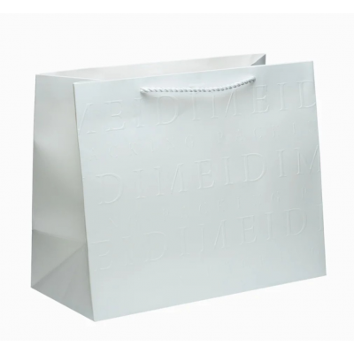punga alba cadou din carton premium