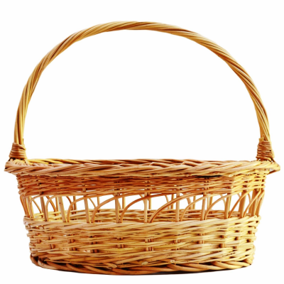 Cos decorativ din rachita pentru cadouri
