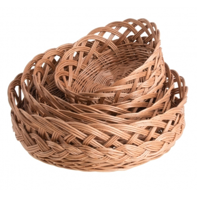 Cosuri din rachita naturala cu margine decorativa