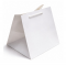 Punga cadou alba patrata 20x23x20 cm carton 215g si snur textil
